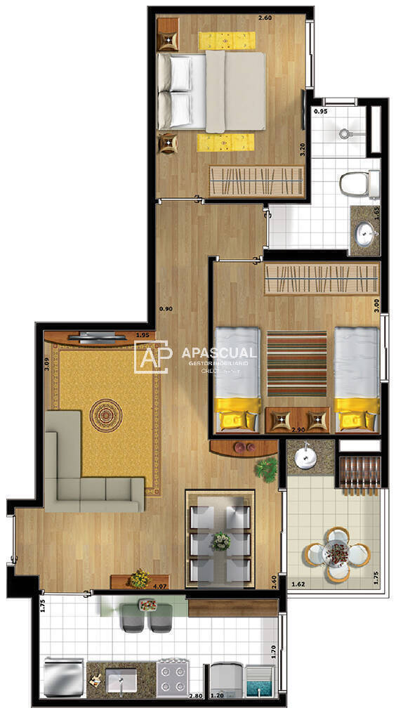 Apartamento à venda com 2 quartos, 61775m² - Foto 11