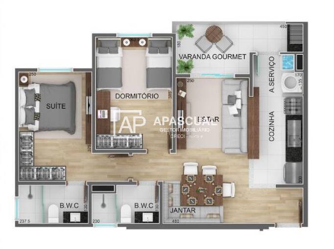 Apartamento à venda com 2 quartos, 65m² - Foto 9