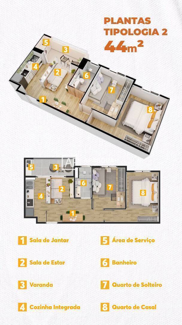 Apartamento à venda com 2 quartos, 44m² - Foto 16