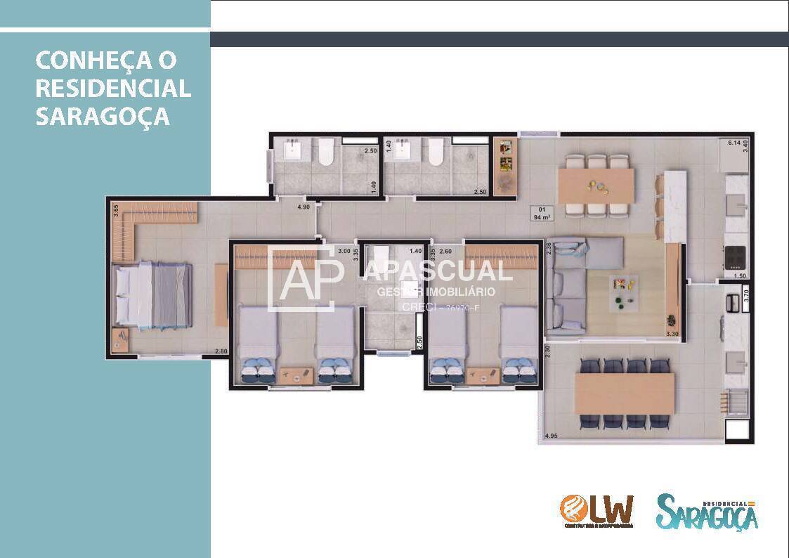 Apartamento à venda com 3 quartos, 94m² - Foto 5