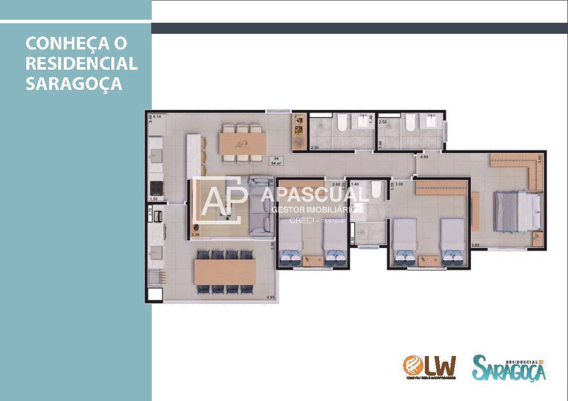 Apartamento à venda com 3 quartos, 94m² - Foto 9