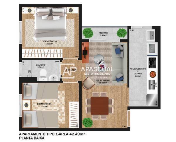 Apartamento à venda com 2 quartos, 42m² - Foto 17