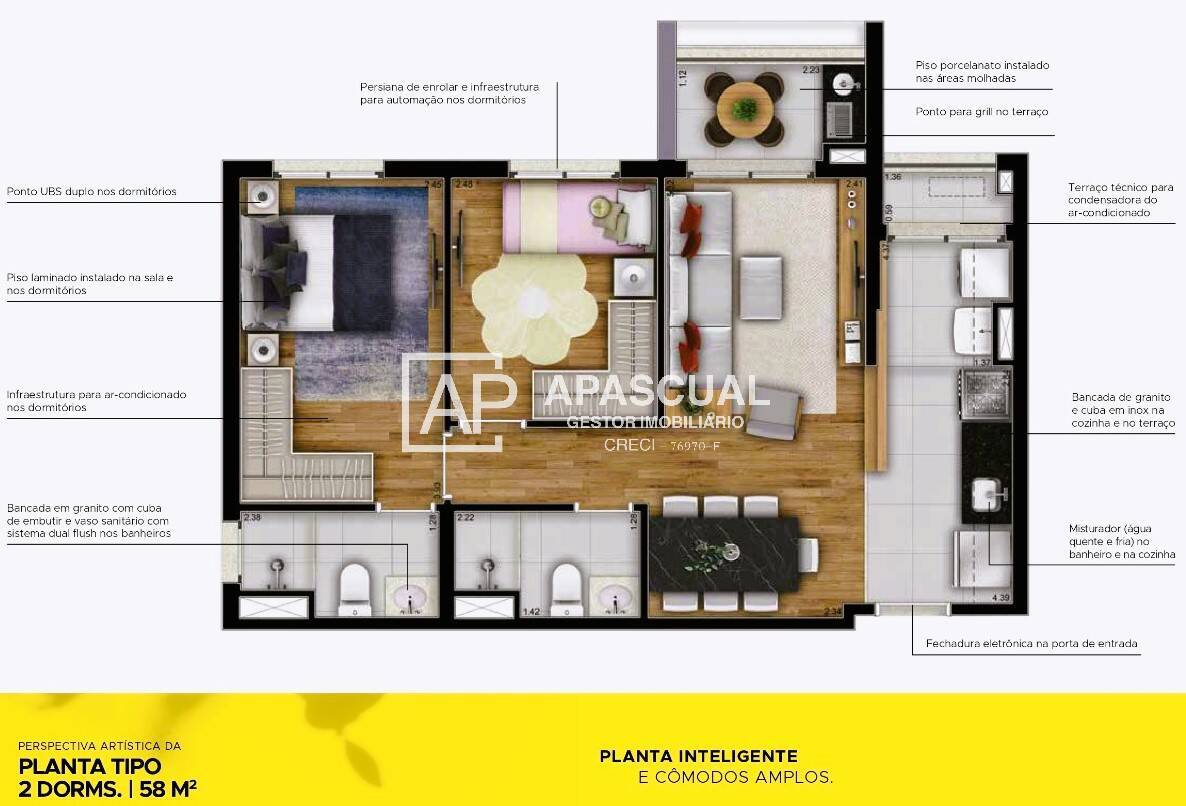 Apartamento à venda com 1 quarto, 33m² - Foto 5